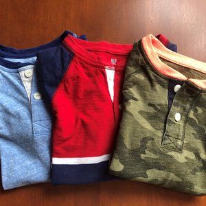 GAP KIDS L/S HENLEY BUNDLE SIZE S (6/7)